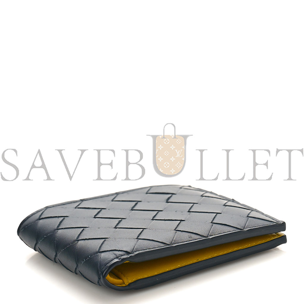 bo*te*ga ve*ne*ta nappa intrecciato bi fold wallet De*1m yellow (11*9*1cm)